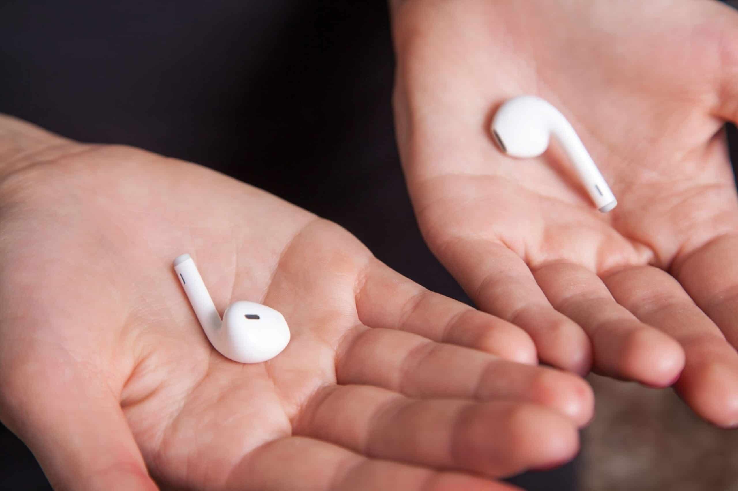 woman with wireless earphones